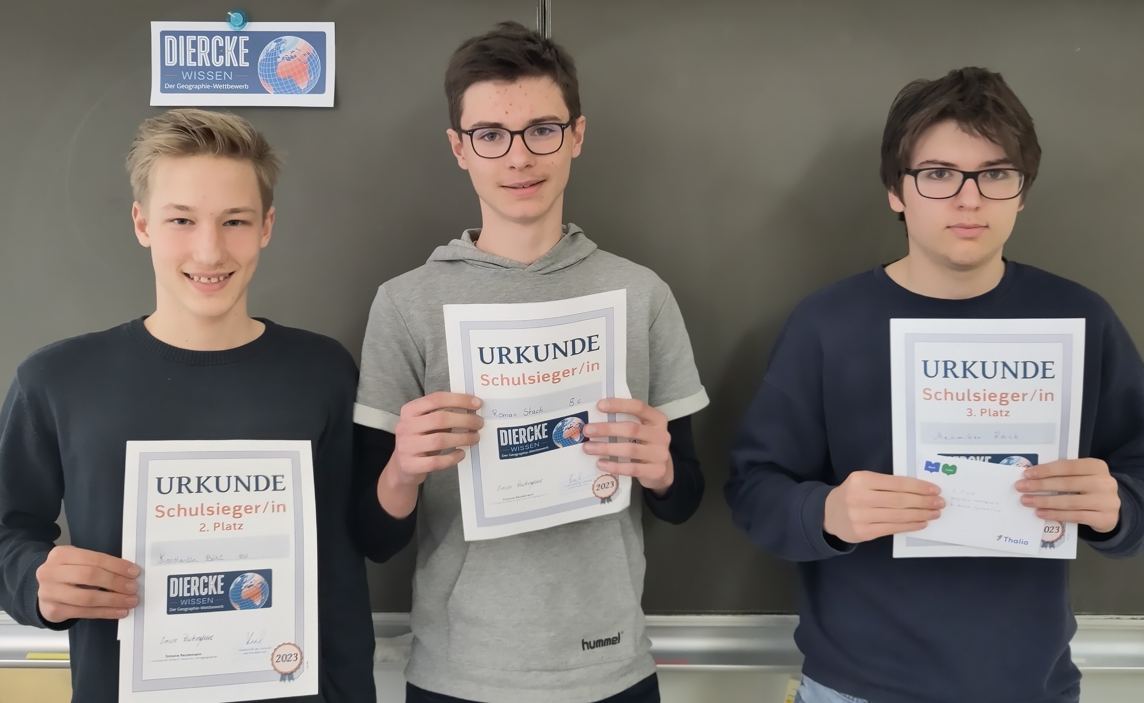 Gewinner des Geografiewettbewerbs