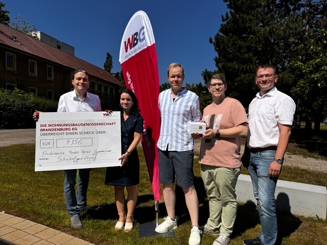 WBG und Partner spenden fast 5.000 € für unseren Schulhof