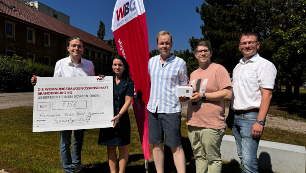 WBG und Partner spenden fast 5.000 € für unseren Schulhof